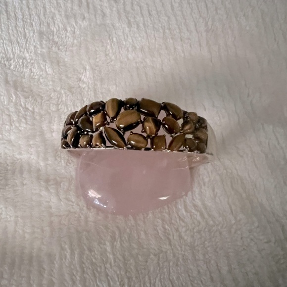 Rare Heavy Solid Stunning Michelle Albala Tiger Eye Sterling Cuff - Picture 2 of 7